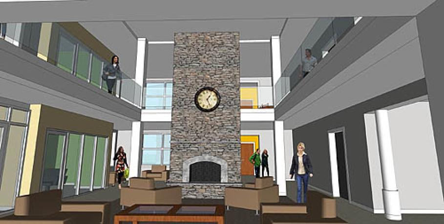 view of the planned residence at Western Pennsylvania School for the Deaf in Edgewood.